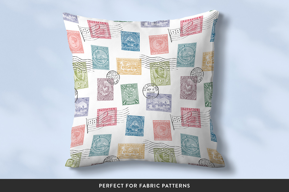 Vintage Postage Stamps Collection, an Object Graphic by Graphic Goods (Photo 6 of 12)