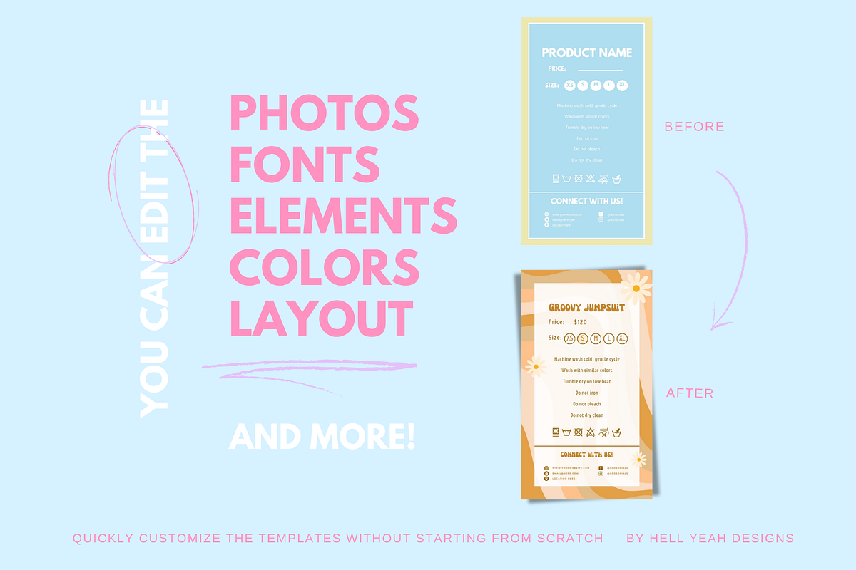 Pretty Pop Label Tag Templates Pack preview 6