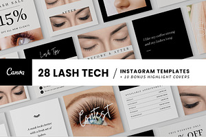 Lash Tech Instagram Templates