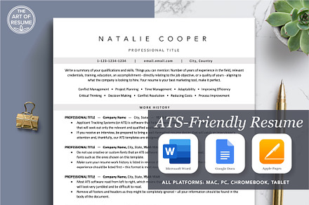 ATS Friendly Resume CV Templates