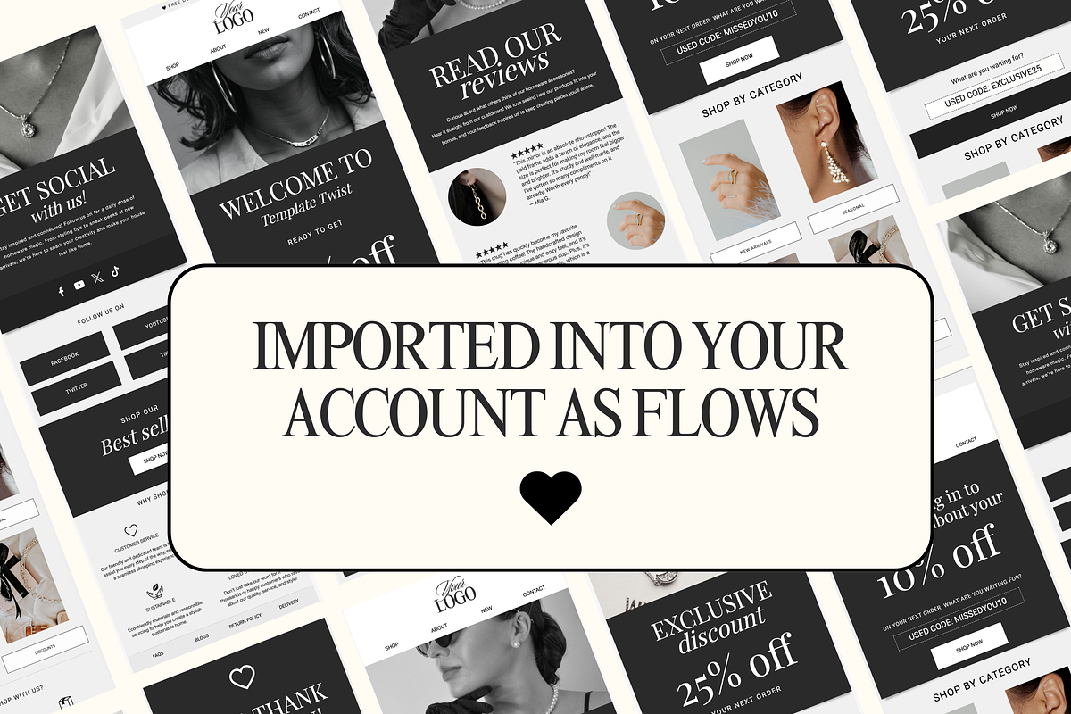 Klaviyo Email Flows, an Email Template by Template Twist Shop (Photo 2 of 8)