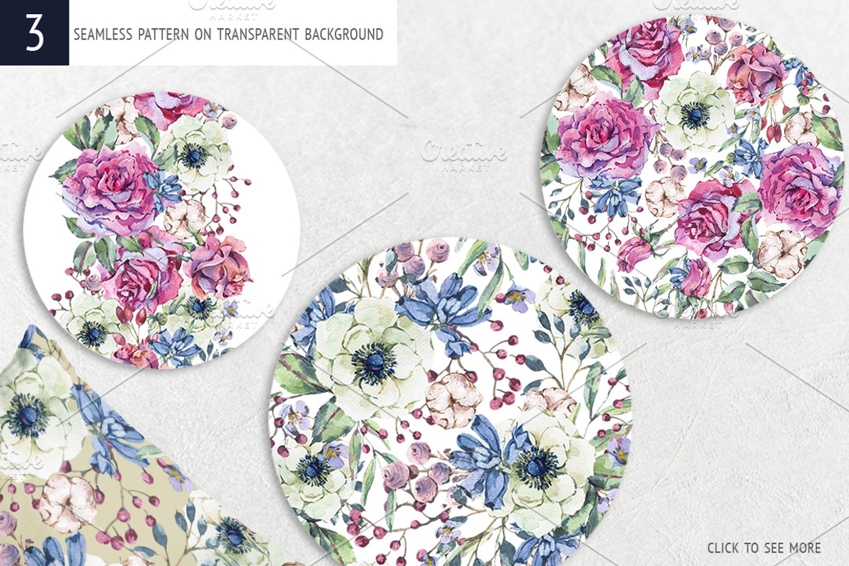 Roses&Anemones for you, a Decorative Illustration by Belusuab (Photo 3 of 4)