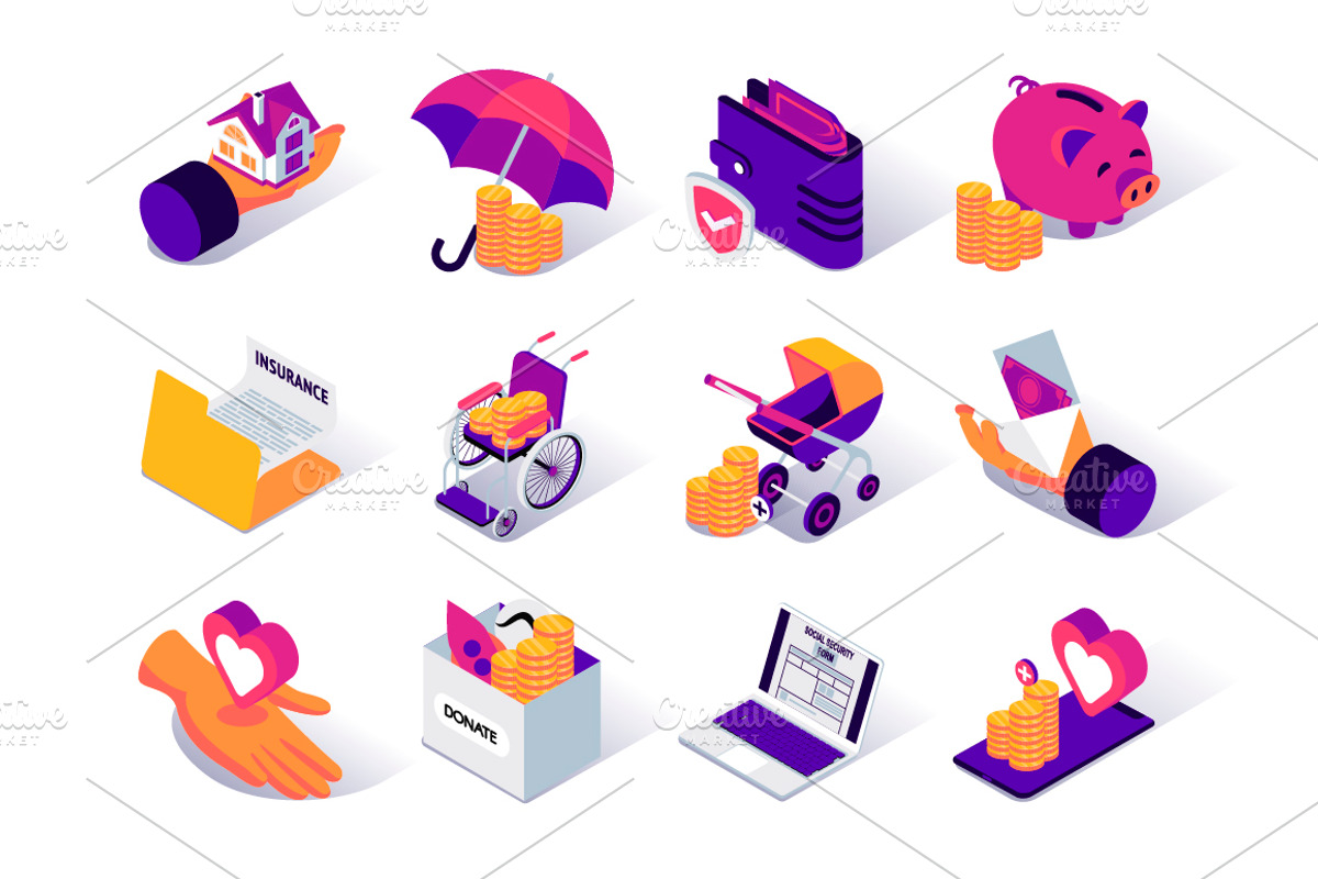 Isometric Vector Icons Pack, an Outline Icon by alexdndz (Photo 10 of 21)