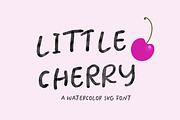 Little Cherry SVG watercolor font, a Font by Art pages (Thumbnail 1 of 7)