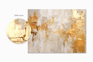 Ivory And Gold Texture Digital Paint