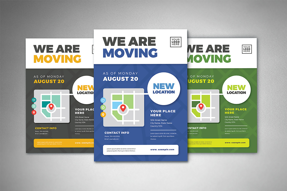 We Are Moving Flyer Templates, a Flyer Template by VectorVactory