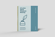 US Letter Spiral Notebook Mockup, a Books & Magazine Mockup by Illusiongraphic (Thumbnail 3 of 32)