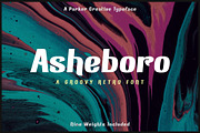 Asheboro | Groovy Retro Modern Font, a Sans Serif Font by Parker Creative (Thumbnail 1 of 7)