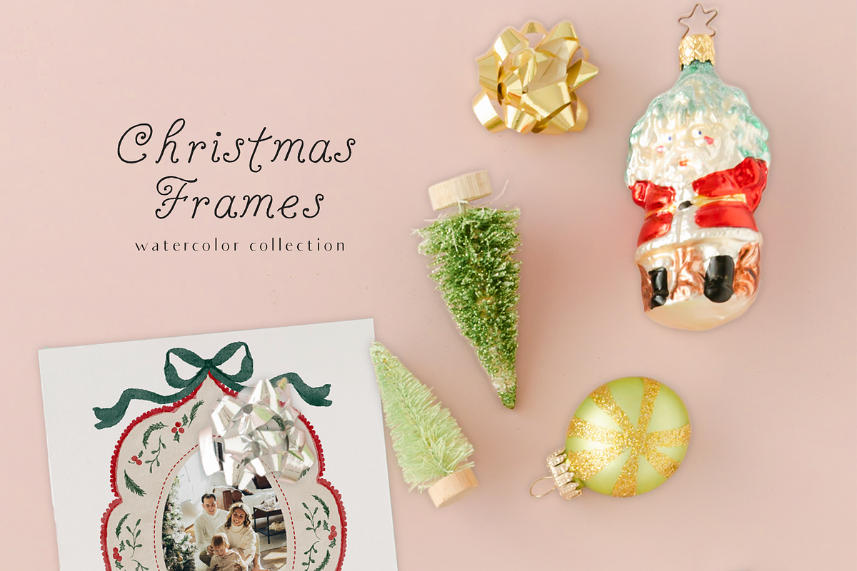 Christmas holiday frames backgrounds, a Background Graphic by Grace Noboa Illustrations (Photo 10 of 13)
