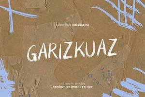 Garizkuaz Handwritten Brush Font Duo