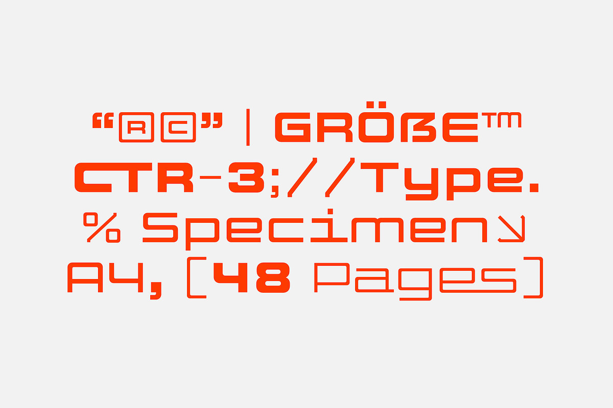 Flatface CTR-3, a Sans Serif Font by Flatface (Photo 7 of 13)