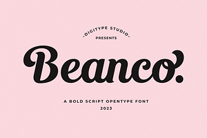 Beanco Font, a Script Font by Digitype Studio