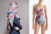 Modern Pastel Tropical Leaves Print, a Pattern Graphic by Gullenda (Thumbnail 5 of 6)
