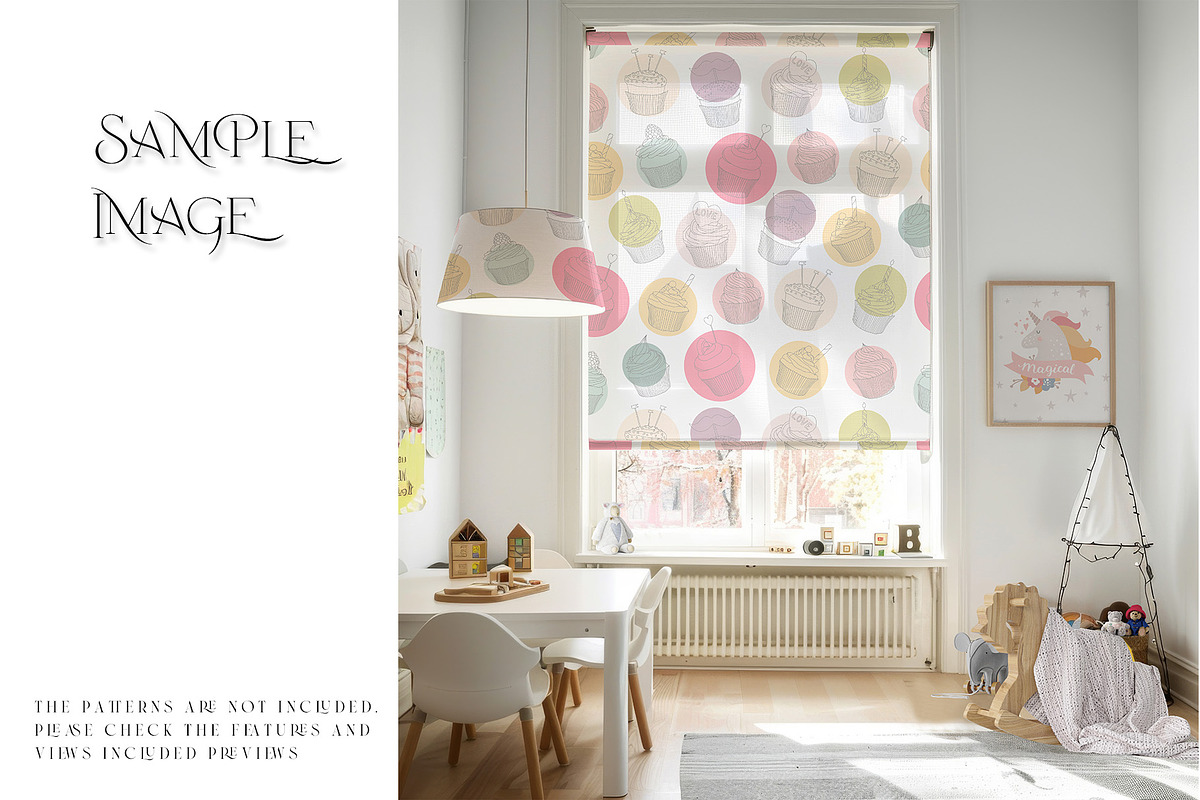 Nursery Roll Blinds Mockups, a Household Mockup by mock-ups (Photo 5 of 12)