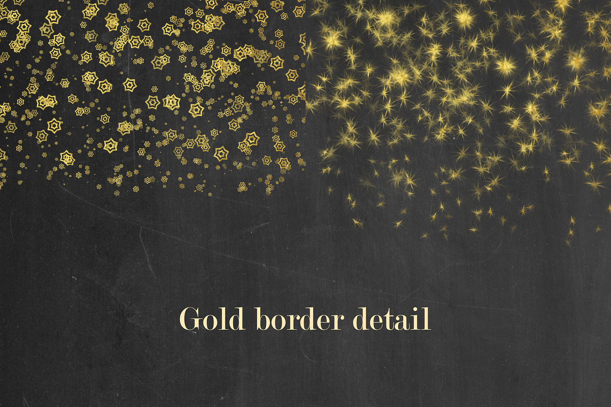 Gold confetti borders, a Pattern Graphic by Paper Farms (Photo 4 of 5)