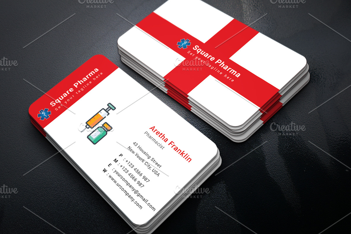 Medicine Company Business Card, a Business Card Template by graphicsunday (Photo 2 of 4)