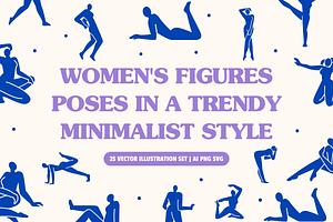 Women's Figure Poses In A Trendy Set