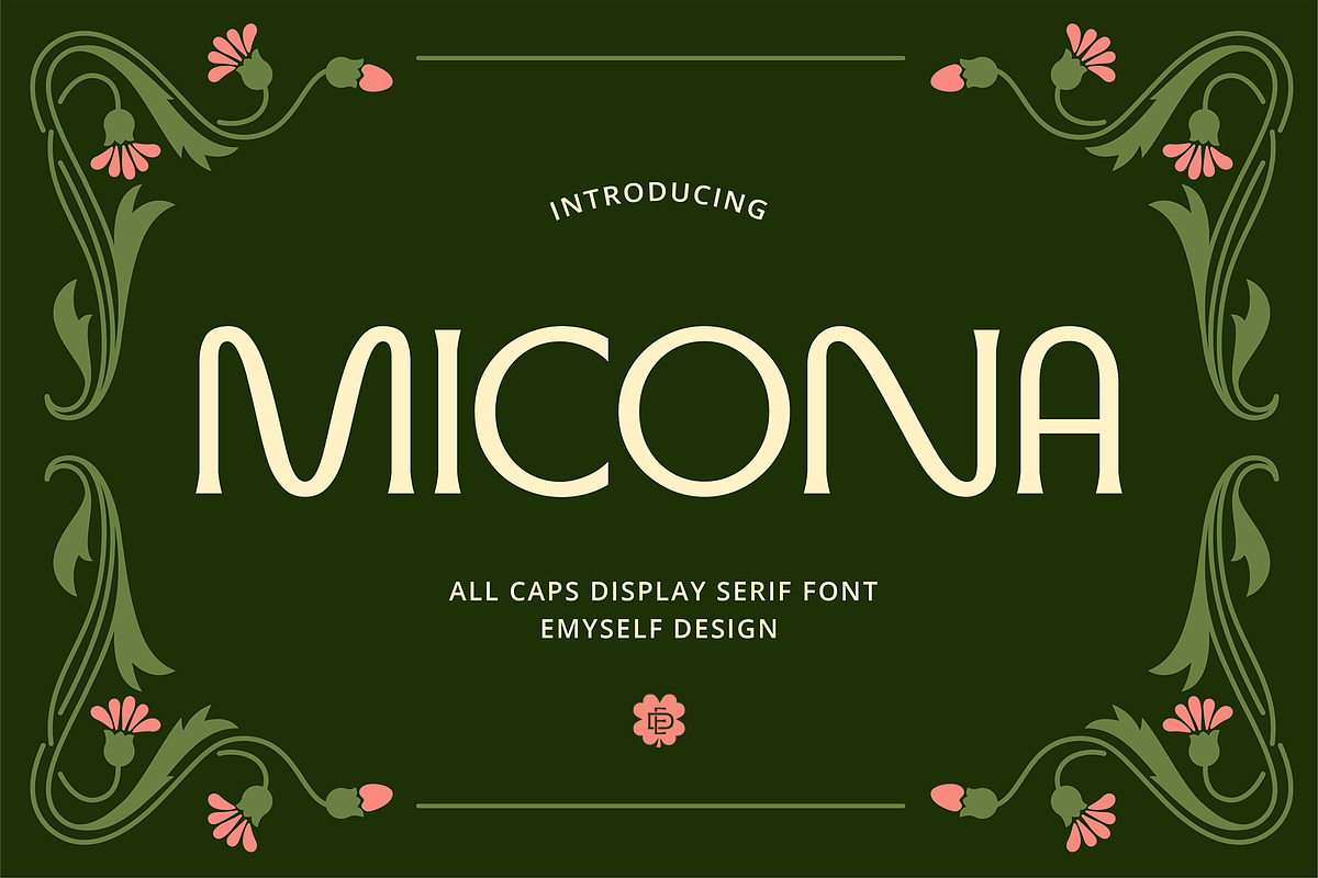ED Micona - Display Serif Font, a Serif Font by Emyself Design (Photo 1 of 12)