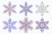 Watercolor Winter Snowflakes Clipart, a Seasonal Illustration by Whimsy Brush Studio (Thumbnail 5 of 8)