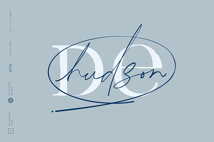 De Hudson, a Script Font by vuuuds