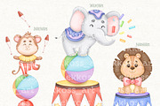 Circus and Animals Clipart, an Animal Illustration by ekossa_art (Thumbnail 5 of 7)