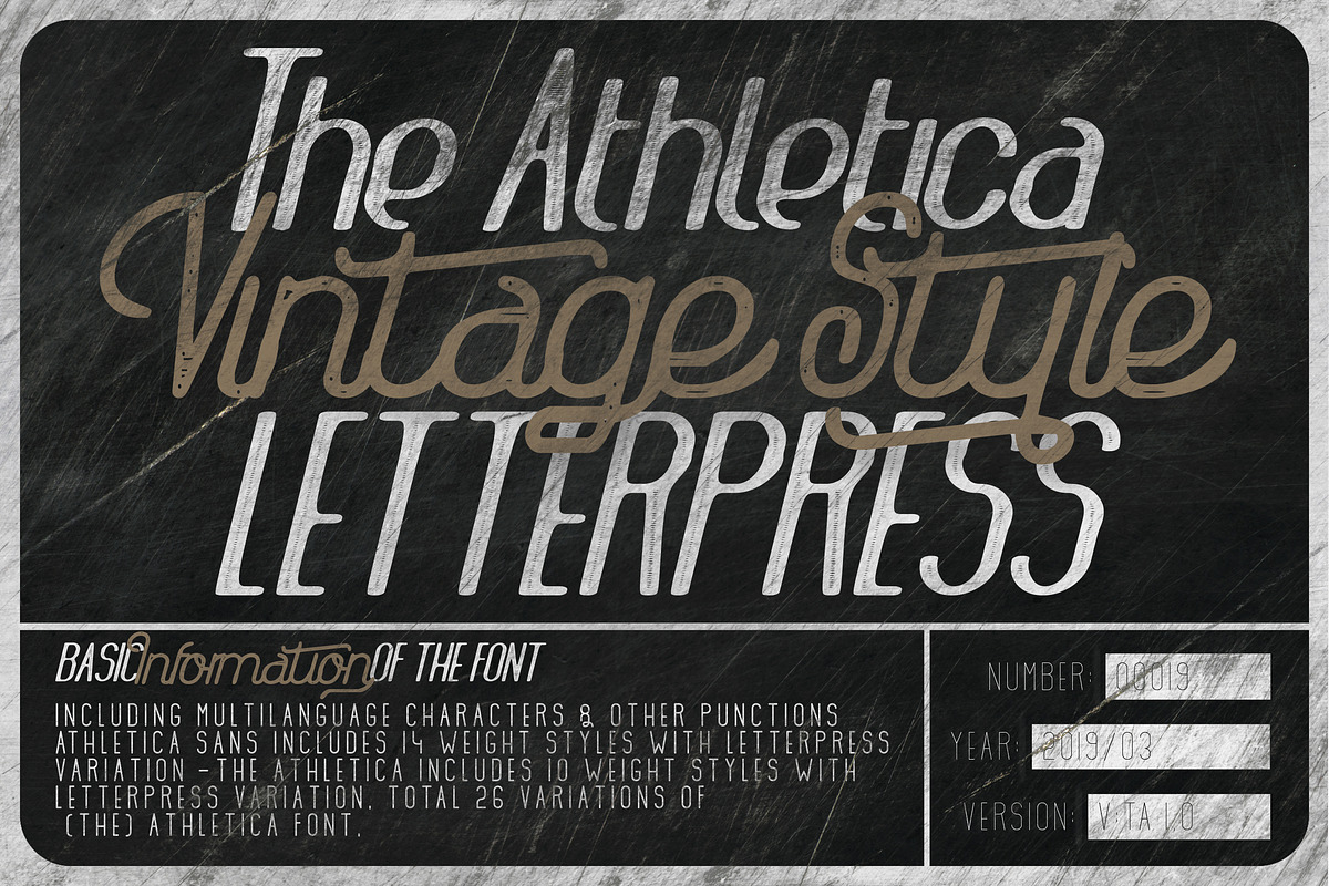 The Athletica Font preview 2