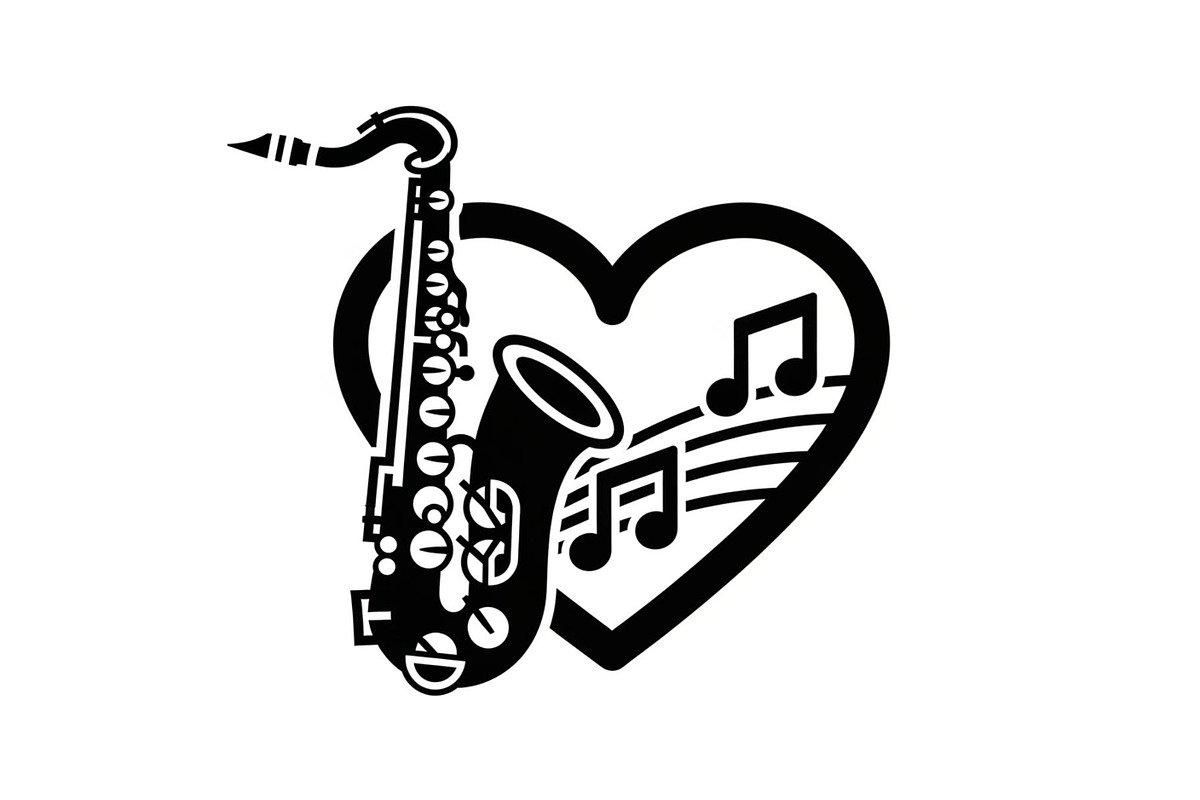 Saxophone Music Love Vector Bundle, an Illustration by Designs_River (Photo 23 of 51)