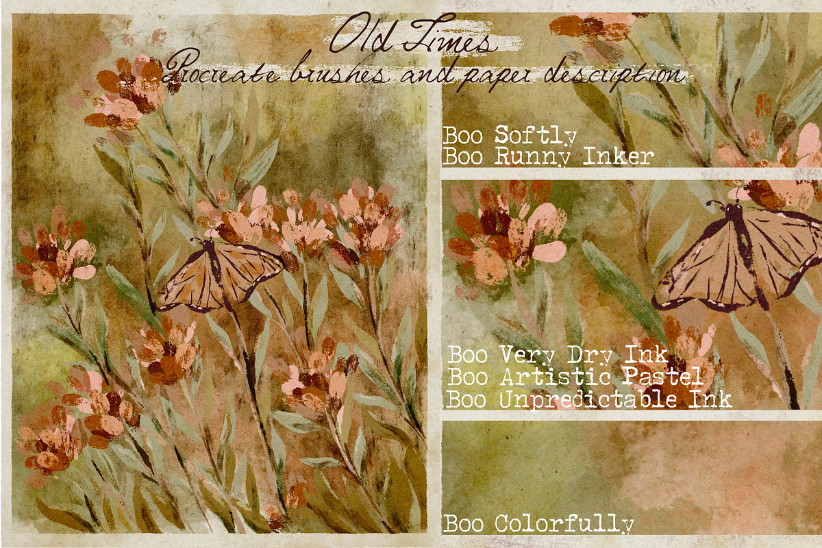 Old Times- Procreate Vintage Brushes, a Brush Add-On by BooStudio (Photo 8 of 10)
