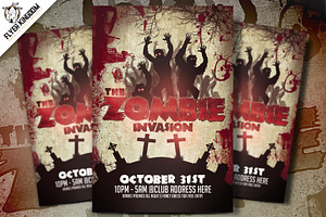 The Zombie Invasion Flyer Template