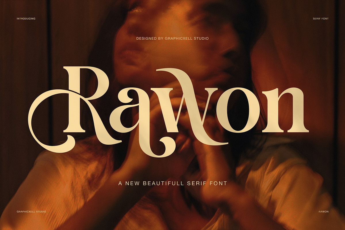 Rawon Elegant Serif Font, a Serif Font by Graphicxell (Photo 1 of 8)