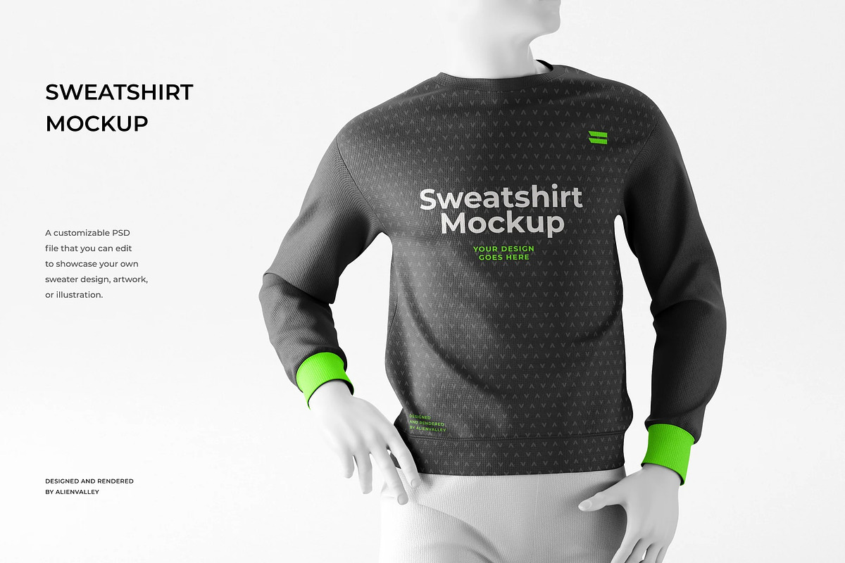 Sweatshirt Mockup, a Shirt Mockup by zpackcreative (Photo 1 of 6)