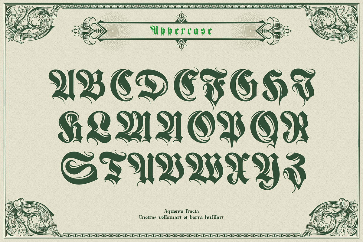 Aquenta Fracta, a Blackletter Font by ilhamtaro (Photo 6 of 10)