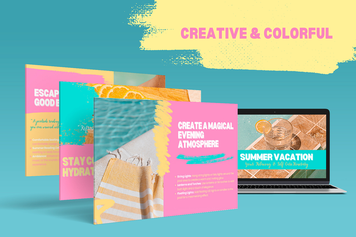 Colorful Pastel Summer Presentation, a Presentation Template by PaolaroiDesign (Photo 2 of 6)