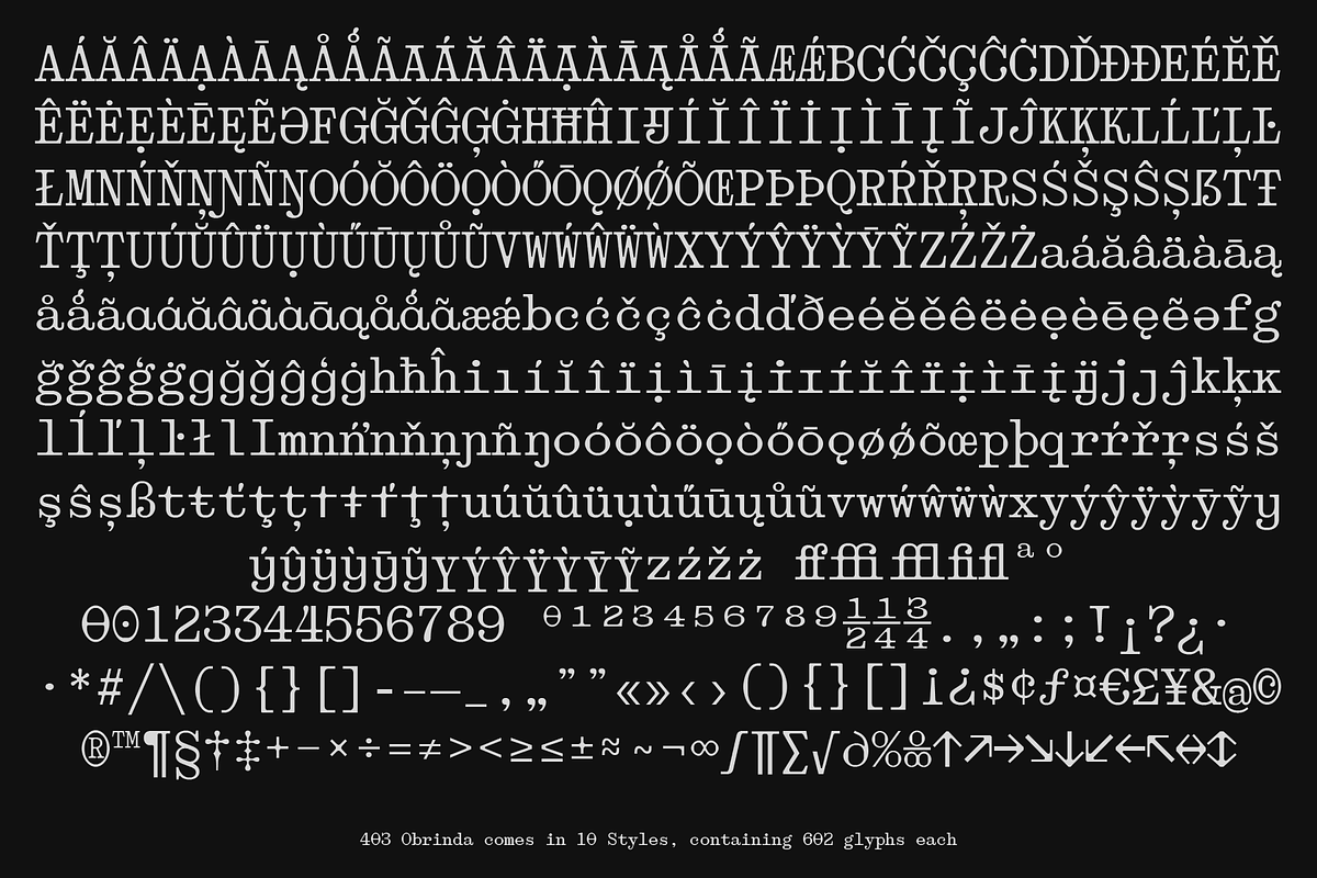 403 Obrinda - Serif Mono, a Serif Font by 403 Type Foundry (Photo 12 of 15)