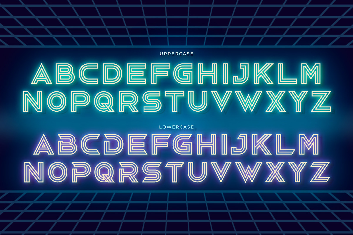 Neonrec, a Symbol Font by Ditatype (Photo 8 of 10)