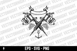 Tattoo studio emblem template., an Object Illustration by Vectorhight