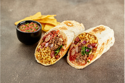 Traditional Mexican Beef Burrito