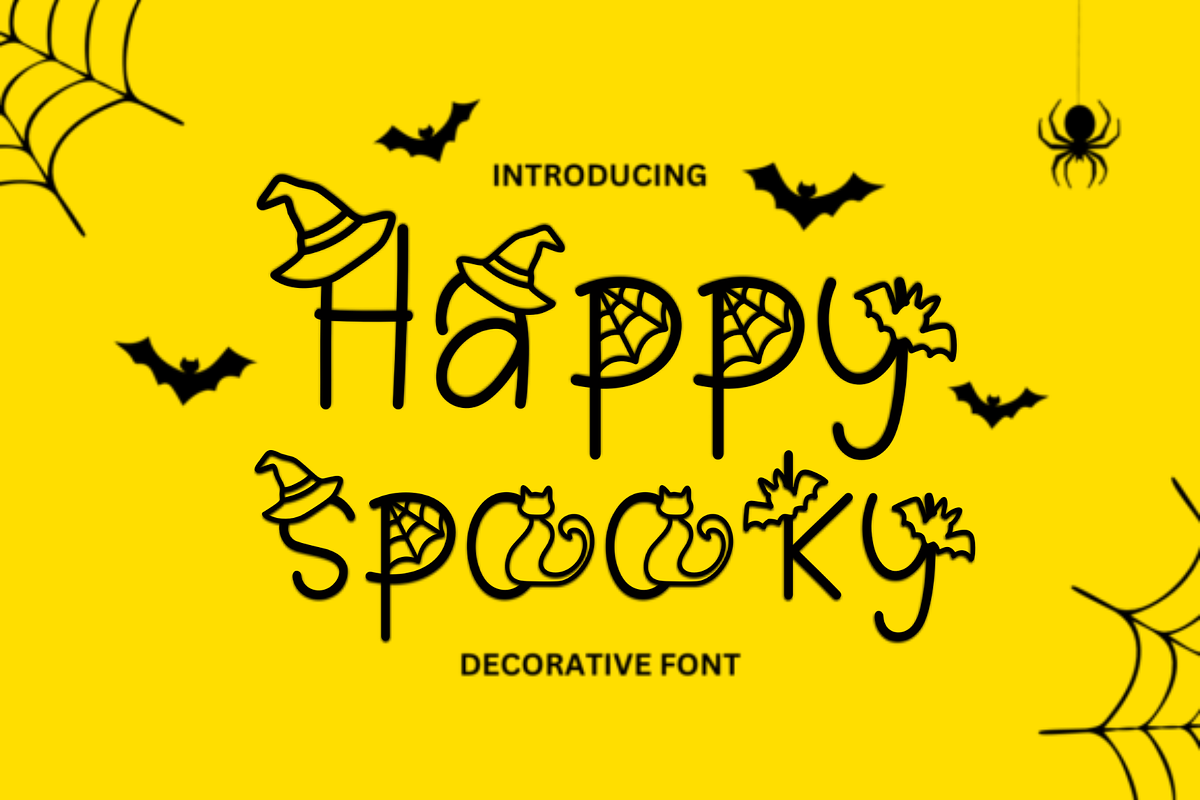 Happy Spooky Font, a Script Font by Cutie_Kate_Studio (Photo 1 of 10)