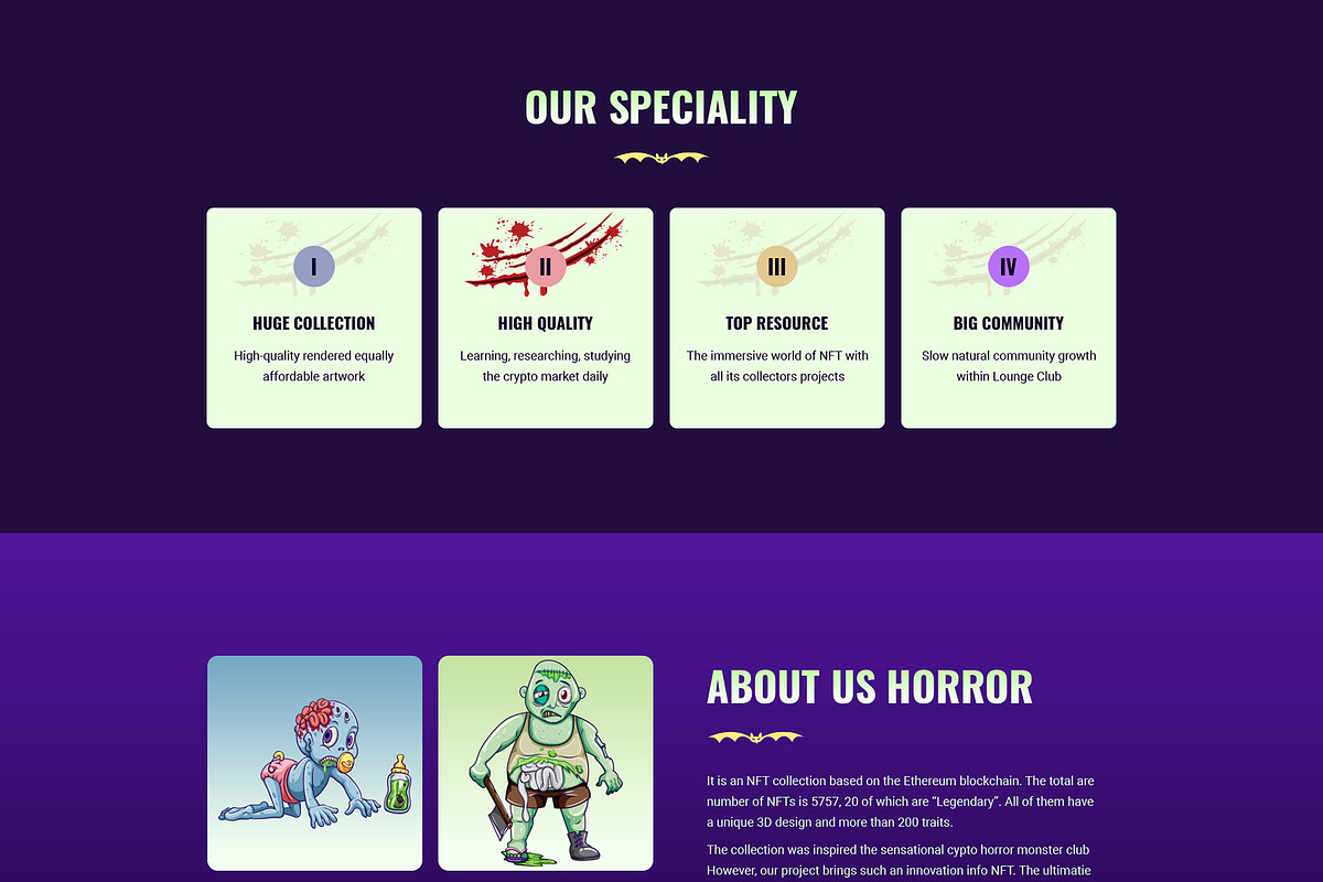 NFT Collection Landing Page template, a Landing Page Template by CodexCoder Themes (Photo 2 of 7)