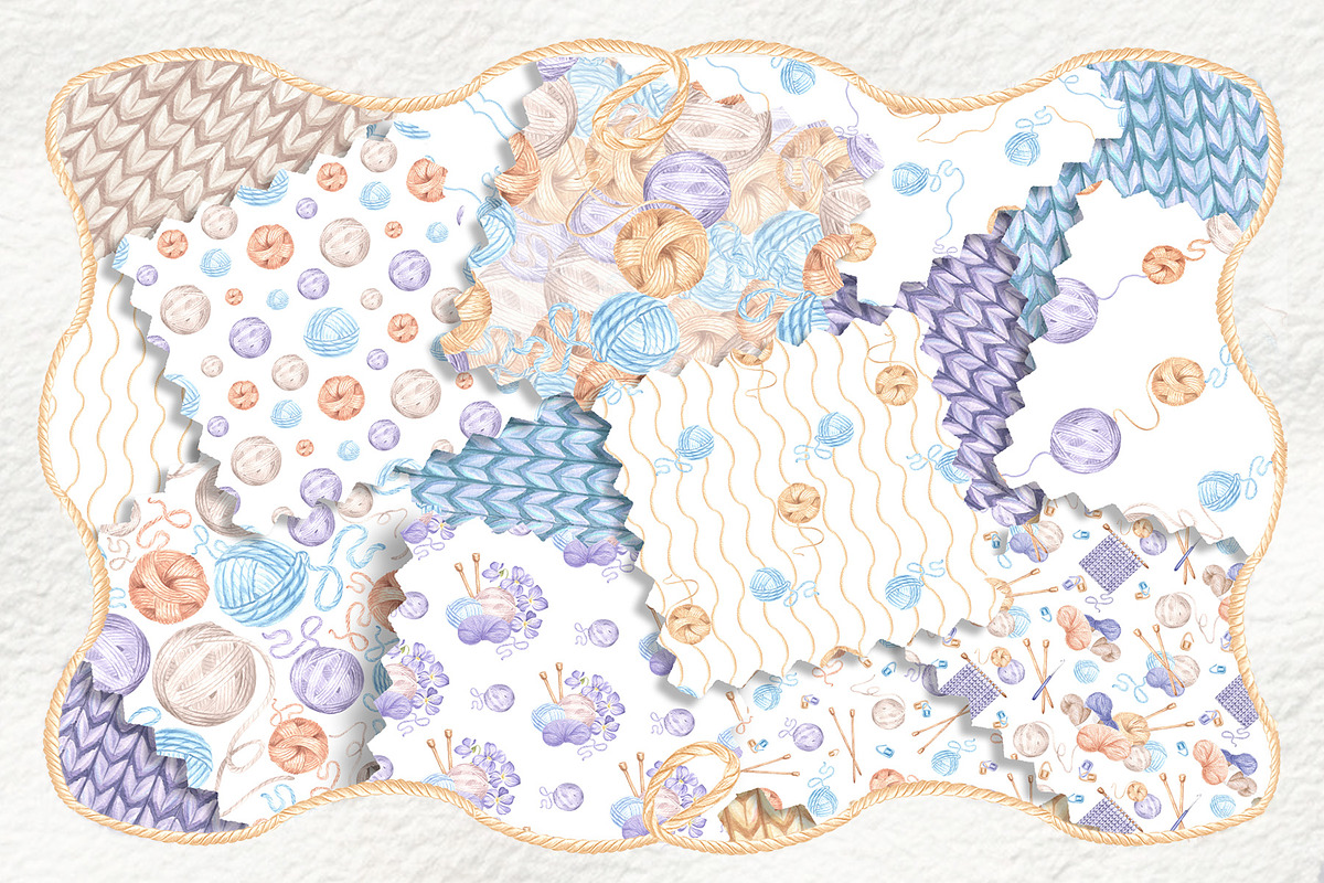 Whimsical threads watercolor clipart, a Decorative Illustration by susie-p-art (Photo 11 of 14)