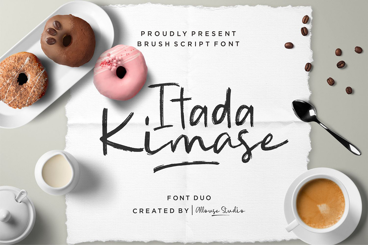 Itadakimase Font, a Script Font by Allouse Studio (Photo 1 of 12)