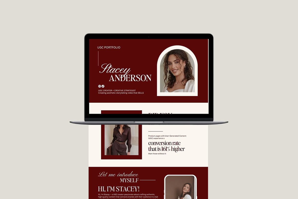 UGC Portfolio Canva Website Template preview 4