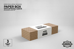 Paper Boxes With Sleeve Mockup