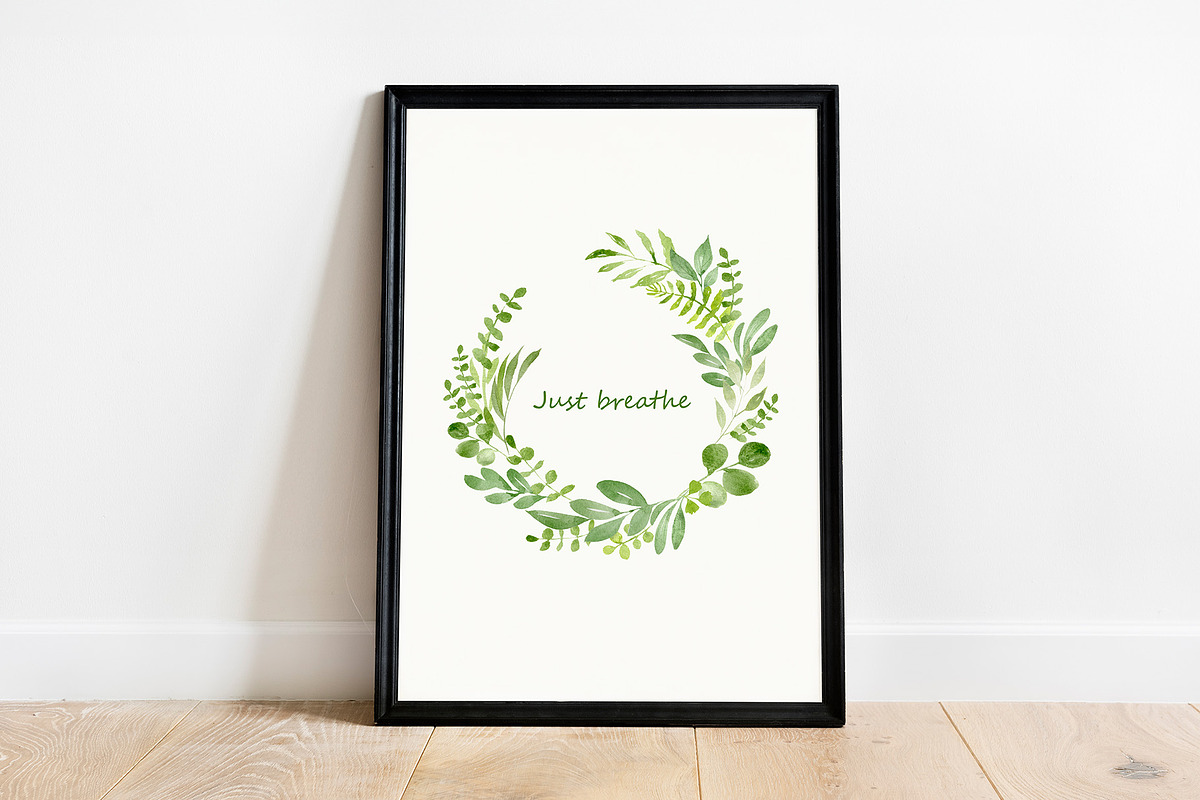 Greenery Watercolor Collection, a Decorative Illustration by Liliia Polos Illustration (Photo 2 of 10)