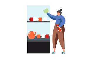 Commercial cleaning services, vector, a Person Illustration by Sky Pics Studio