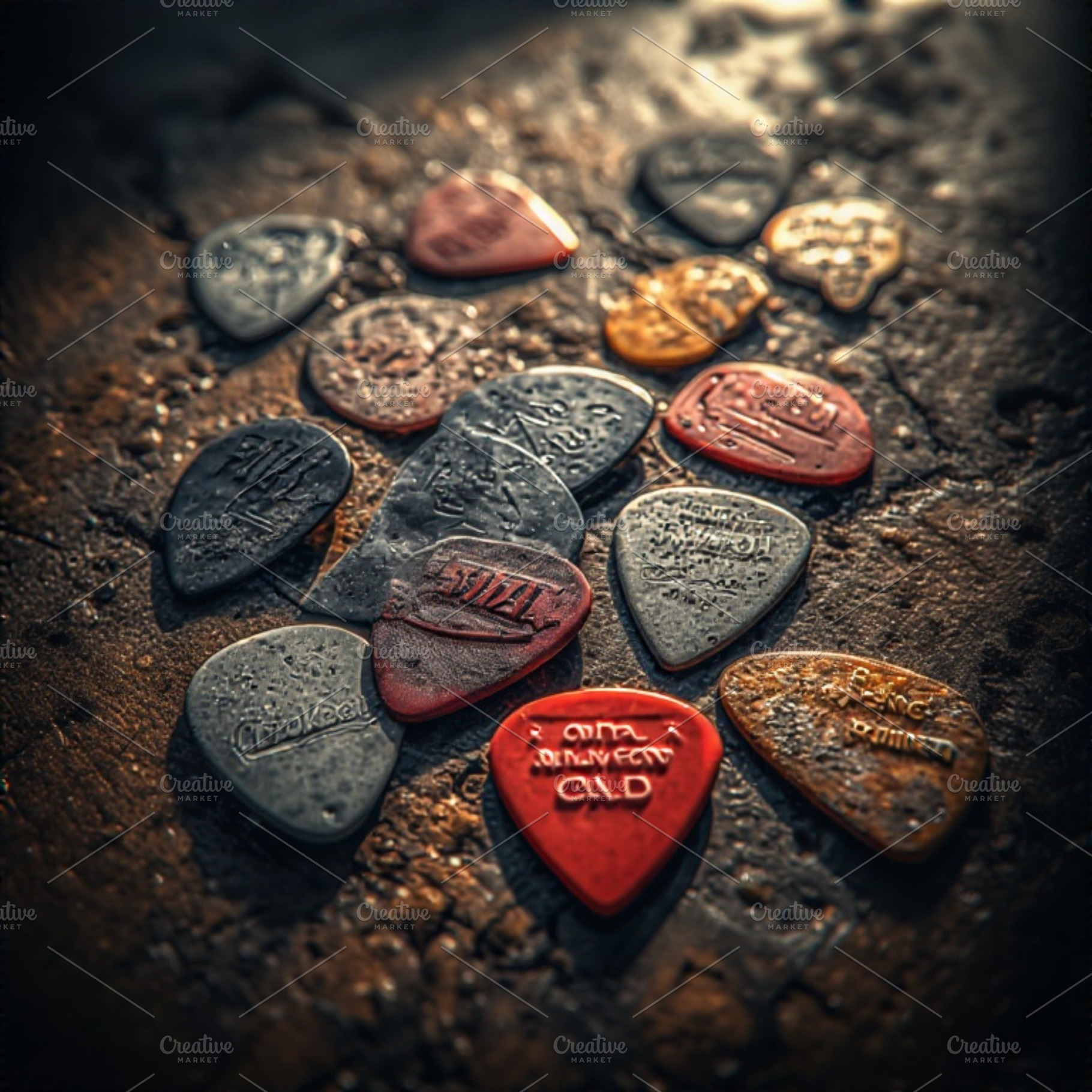 Guitar pick stock image, a Photo by ComfortQ