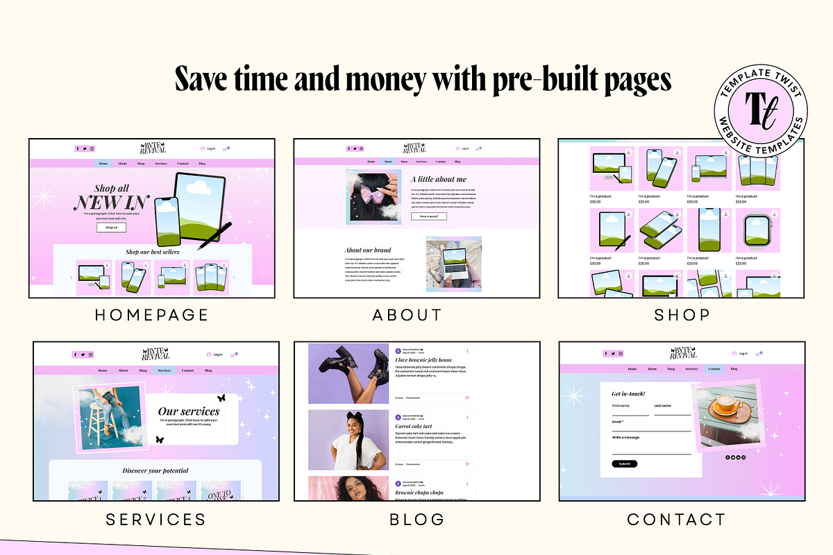 Wix Template for Digital Products, a Wix Template by Template Twist Shop (Photo 6 of 10)
