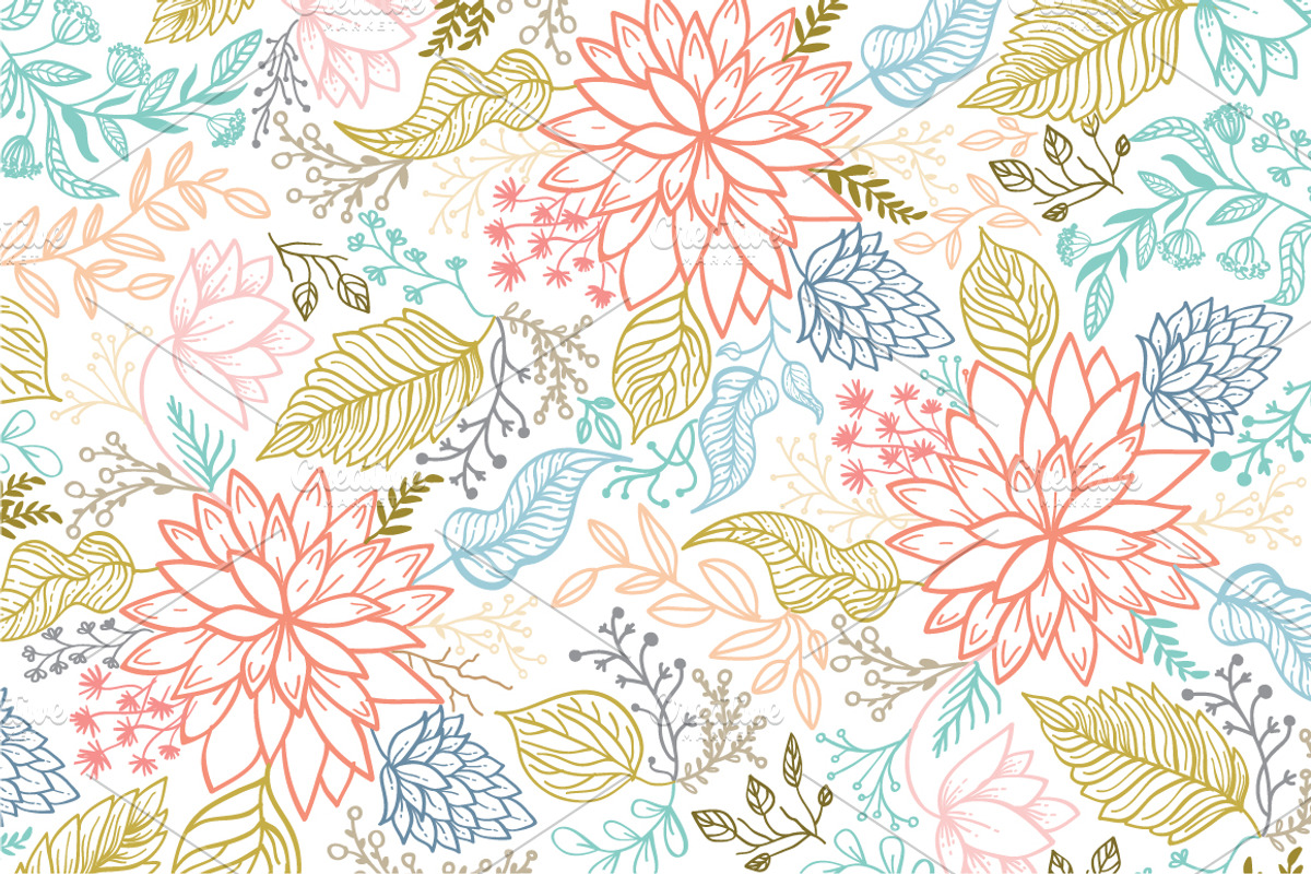 Vector Flower Illustration and Frame, a Decorative Illustration by AnzhelikaGerman (Photo 2 of 4)