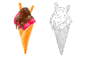 Hand-drawn Ice Cream