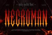 Necroman - Spiky Gothic Font, a Blackletter Font by Aksapix Studio (Thumbnail 1 of 8)